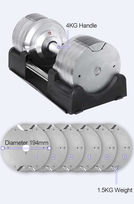 Nowa Hantla Regulowana 23,5kg 1sztuka paragon/ fv
