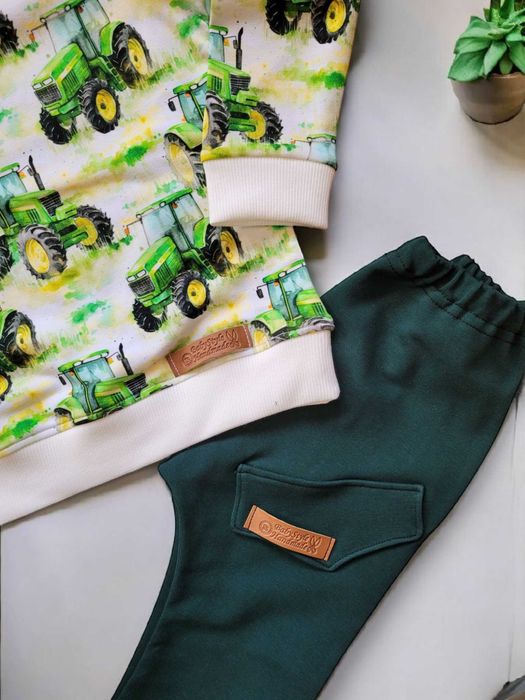dla chłopca bluza spodnie baggy traktory wieś john deere 92