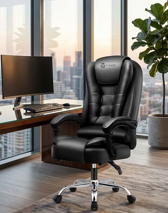 Fotel Gamingowy Krzesło BiuroweNowy  Fotel Ergonomiczny Tilt Ekoskóra