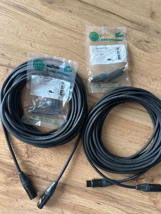 Kabel mikrofonowy Sommer 10 metr, XLR Neutrik 3 sztuki + 4 x po 2 metr