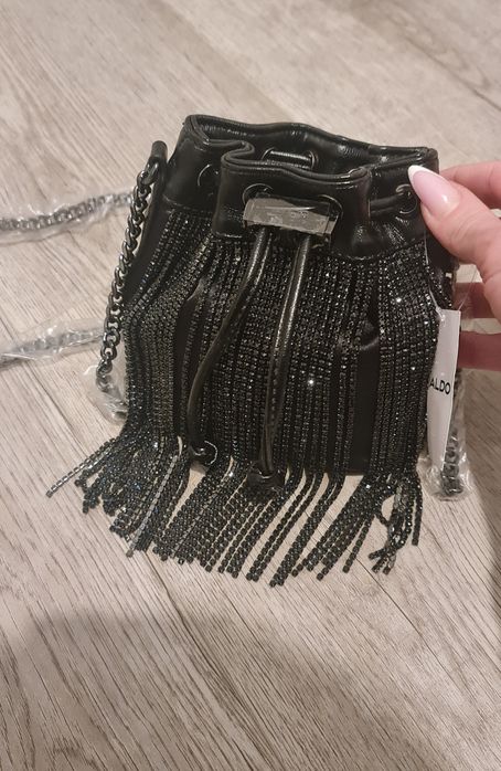 Torebka Aldo Mackie z frędzelkami z cyrkoni