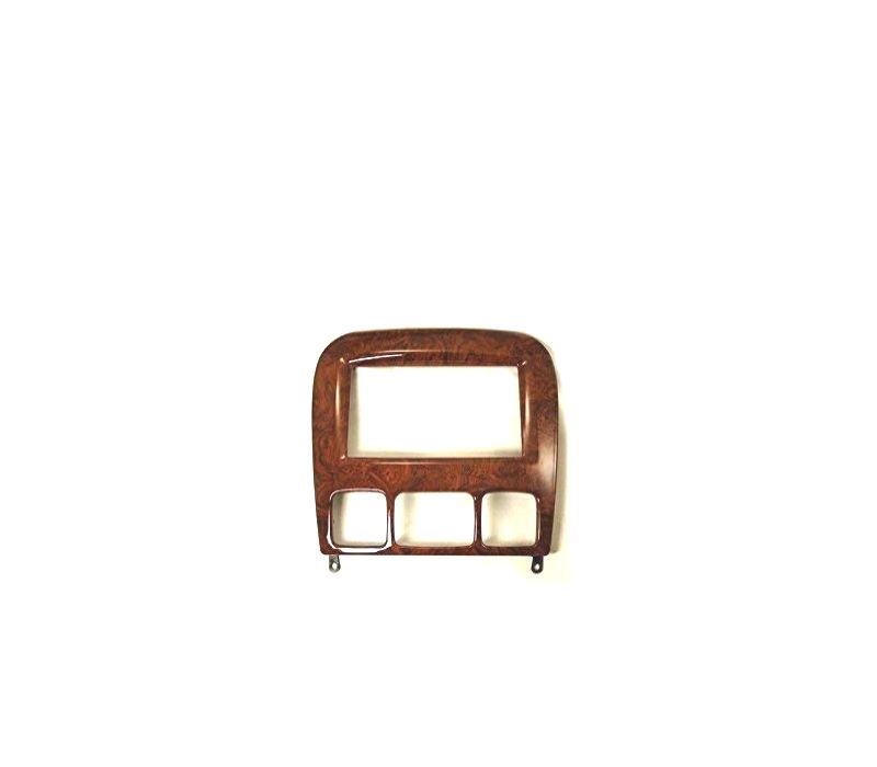 MOLDURA ADAPTADOR MADEIRA ALTO BRILHO PARA RADIO 2-DIN MERCEDES CLASE-S W220
