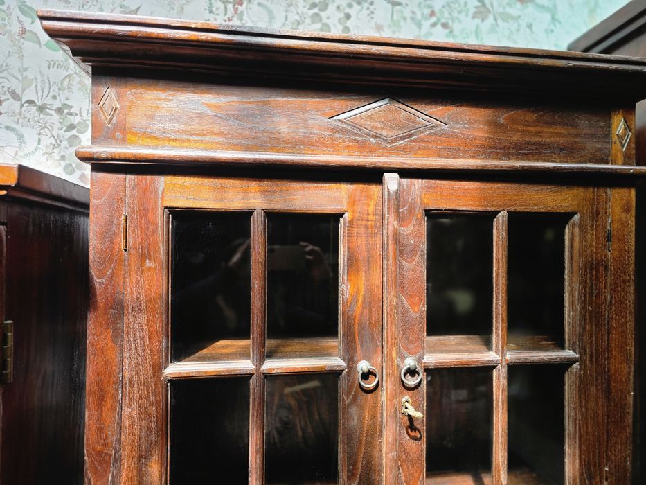 Witryna kolonialna tekowa 100 cm  # 1539 Stylowy Węgrów