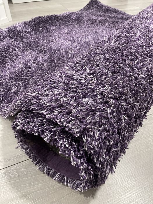 Dywan Shaggy włochaty fioletowy