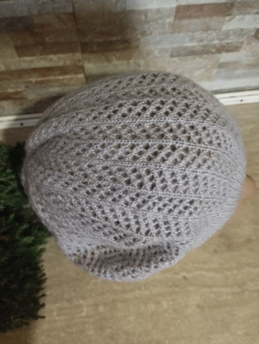 Divided h&m берет вязаный ажур светло сиреневый стиль бохо, английский