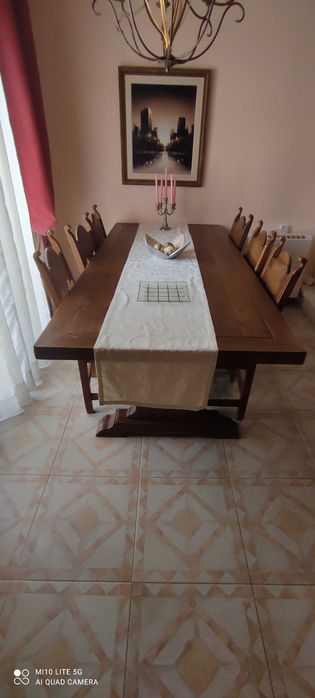 Cadeiras de Jantar Madeira Maciça de Castanho Velho