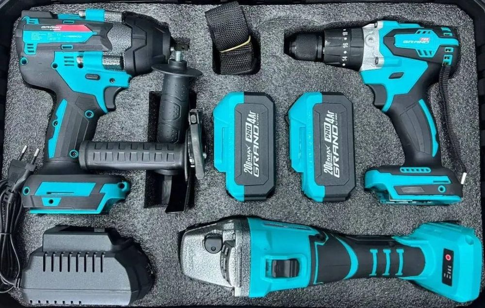 Набір акумуляторних інструментів 3 PROF GRAND (у кейсі МШУ-20BL/PRO +