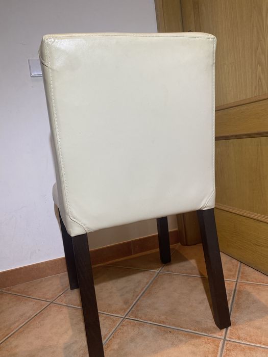 six leather dining table chairs