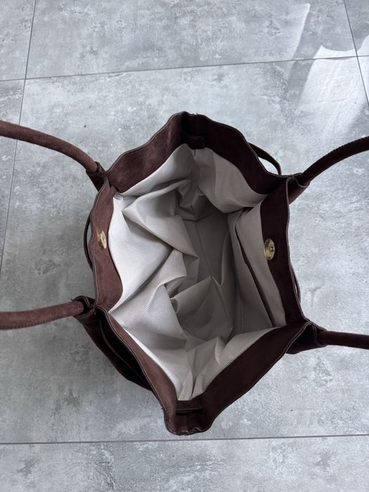 Замшева сумка шоколадна Zara