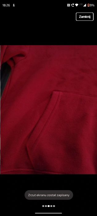 Czerwona bluza Burgundowa oversize