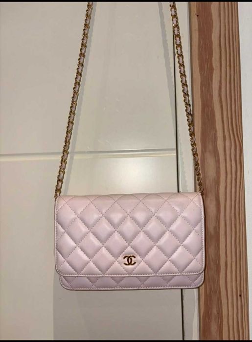 Chanel wallet on chain skóra