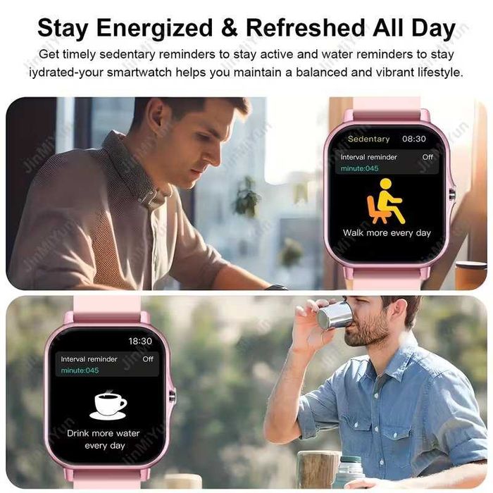 Smartwatch Inteligente (unissexo) compatível c/Android e iPhone. Novo.