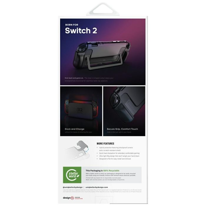 Etui UNIQ Hybrid Bytearmor do Nintendo   Switch 2 czarny