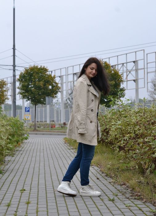 Тренч бежевий М плащ