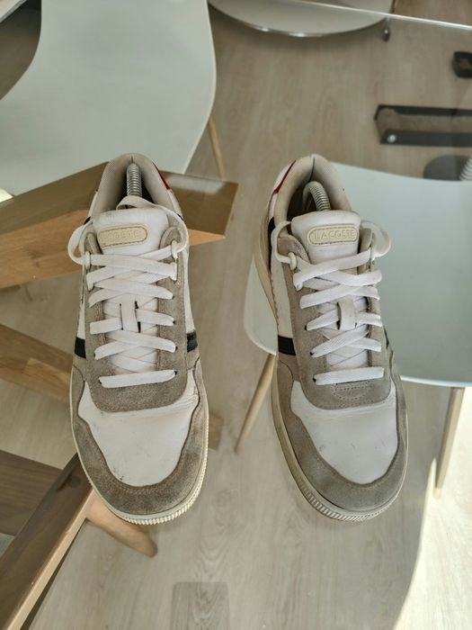 Dois pares de sapatilhas usadas, adidas, lacoste 41