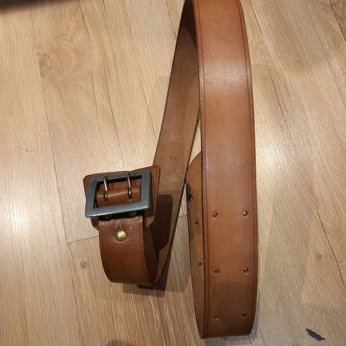 Skórzany pas podoficerski- PRL 114 cm.