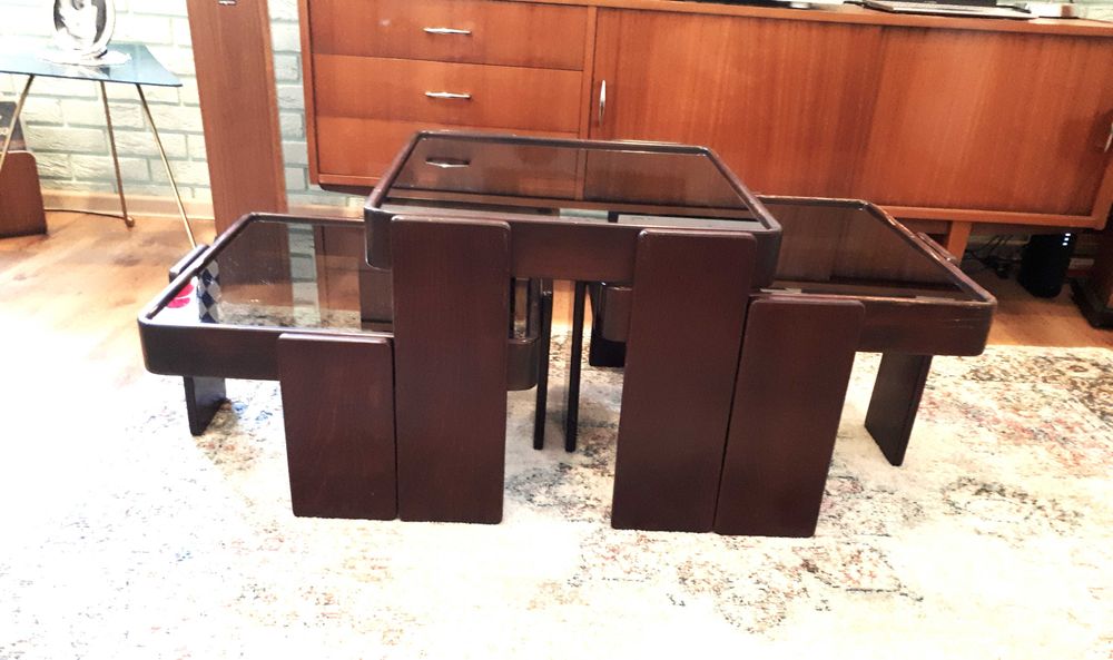 Stoliki modułowe, Cassina, G. Frattini, Włochy, vintage