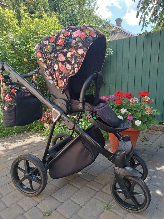 Коляска 2в1 Adamex Porto Flowers