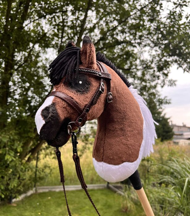 Konik Hobby Horse A5+ ręcznie szyty z minky, zestaw z ogłowiem #75