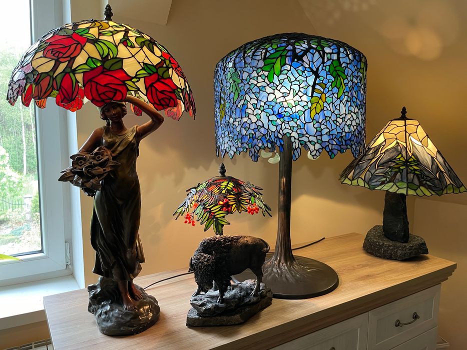 Sprzedam lampę witrażowa wisteria duża tiffani replika