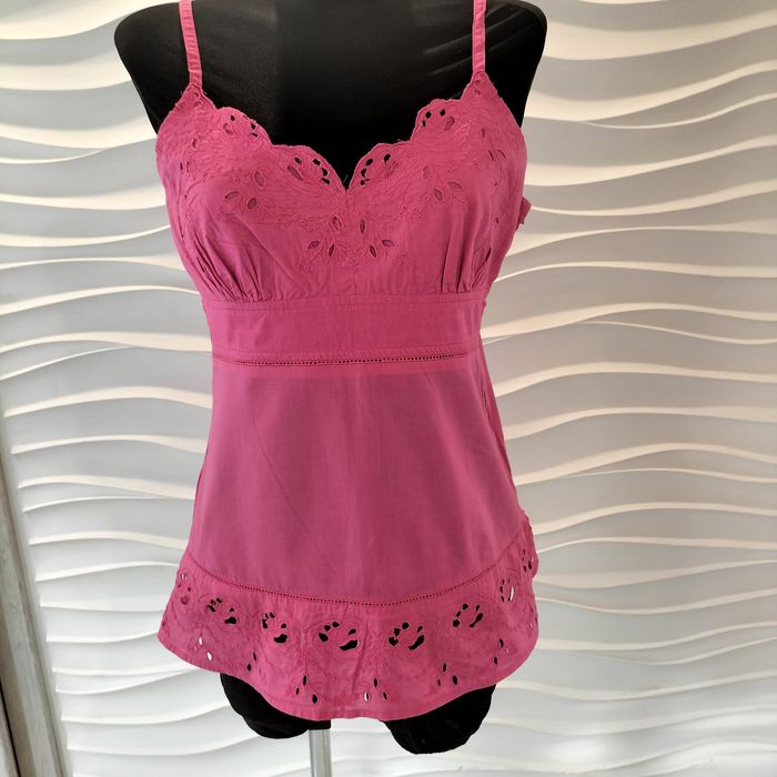 Top różowy neonowy new look 40