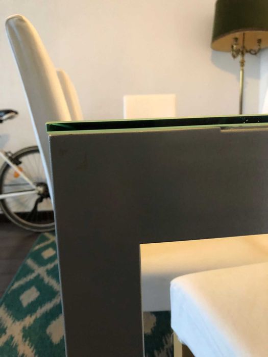 Mesa sala com tampo vidro temperado