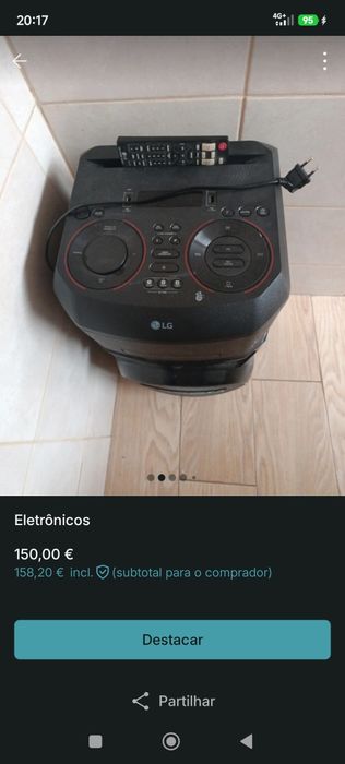Coluna de som muito boa