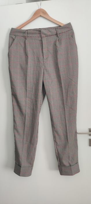 Nowe eleganckie spodnie w kratę 42