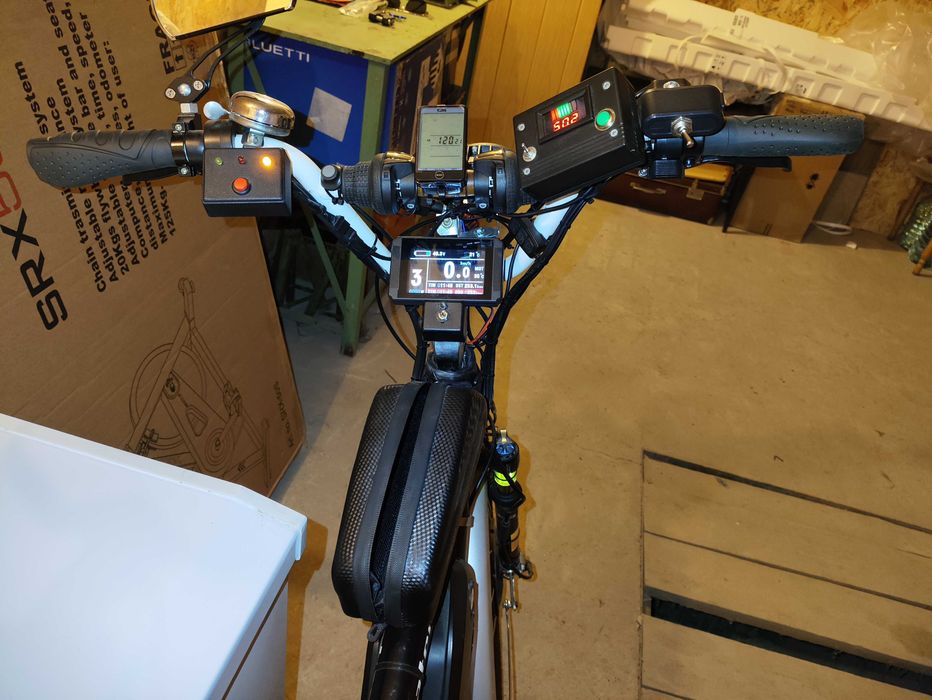 Єлектровелосипед 2-х приводній 1000W+750W, 52V, 48V, 24Ah+19Ah