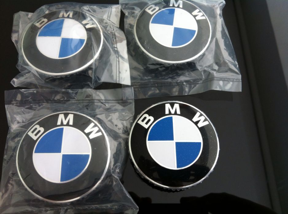 Centros Jantes BMW 68 mm Capô e mala 82mm Novos