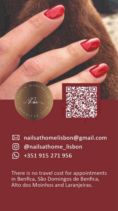 Extensão gel unhas ao domicílio (LISBOA & CASCAIS)