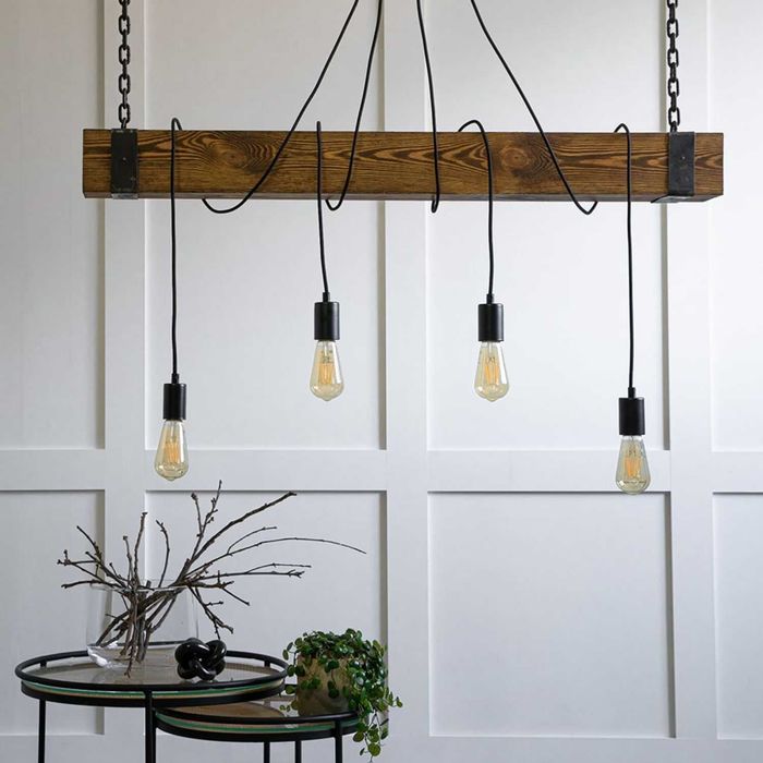 Lampa sufitowa w stylu wiejskim - belka Classic