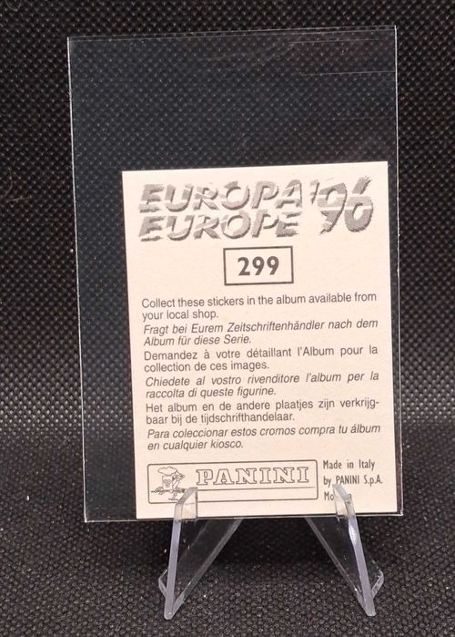 4 Cromos - Jogadores Estrela Portugal - Euro 1996 - Panini