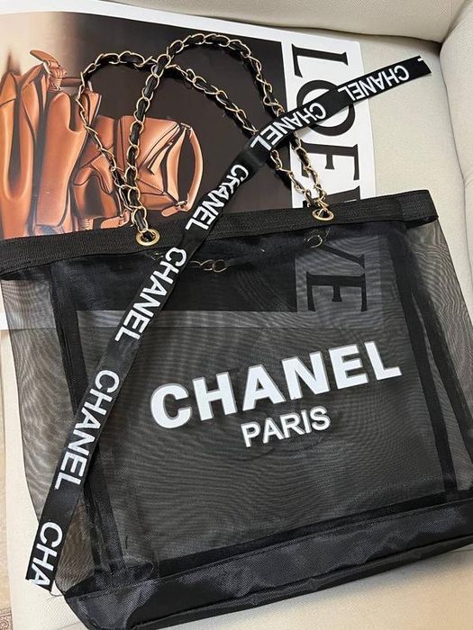 Сумка пляжна  шоппер в стилі шанель