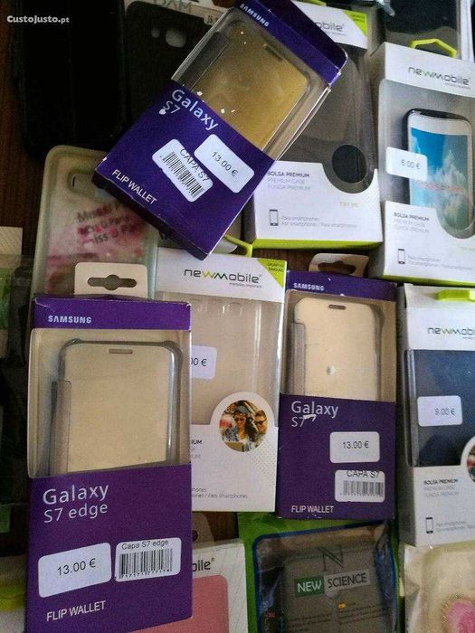 Lote + de 80 capas e acessórios par telemóvel e tablet par venda troca