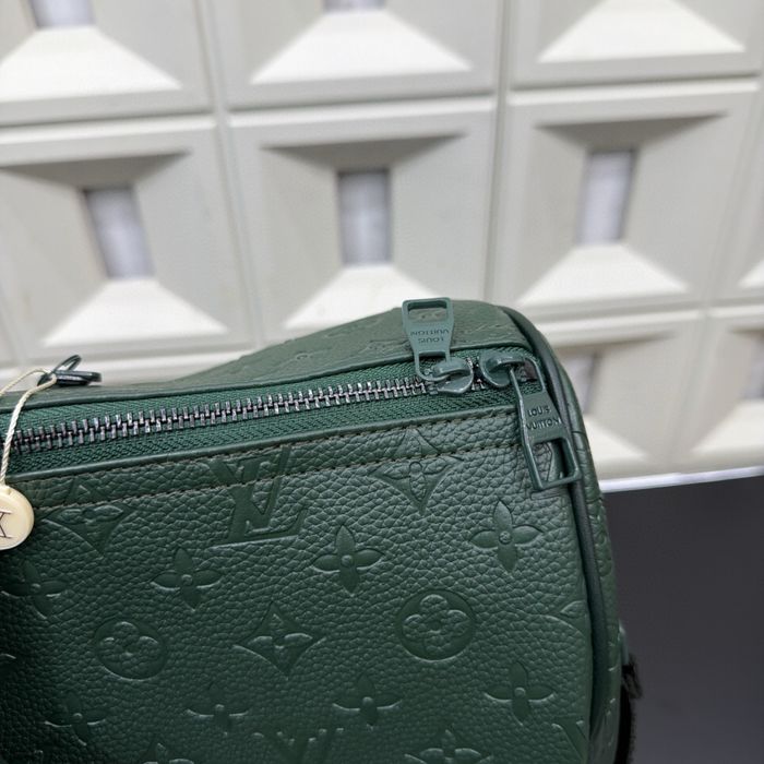 Louis Vuitton Keepall сумка зеланая кожаная спортивная дорожная
