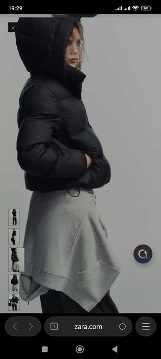 ПУХОВИК ZARA  з сумкою