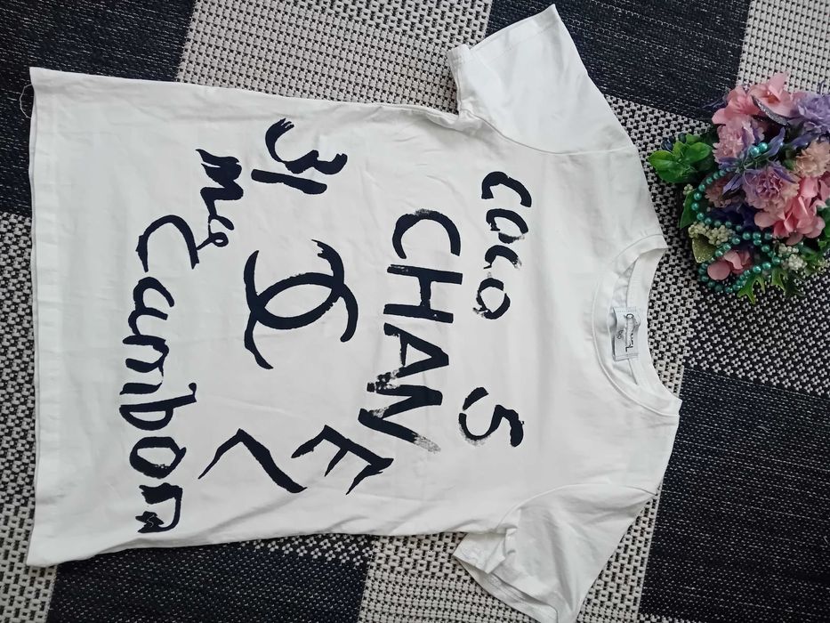 T-shirt biały i czarny  Chanel