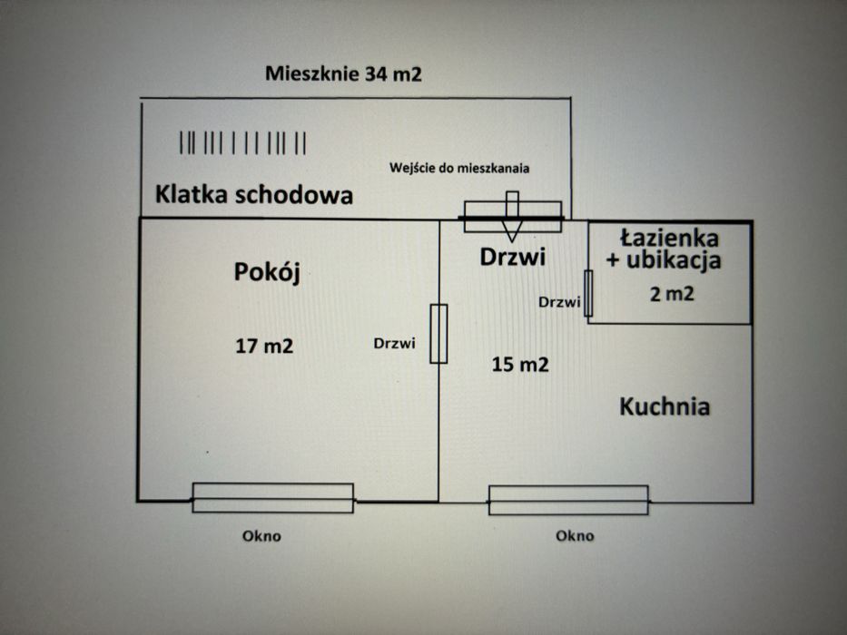 Mieszkanie do wynajęcia 34 m2 od października