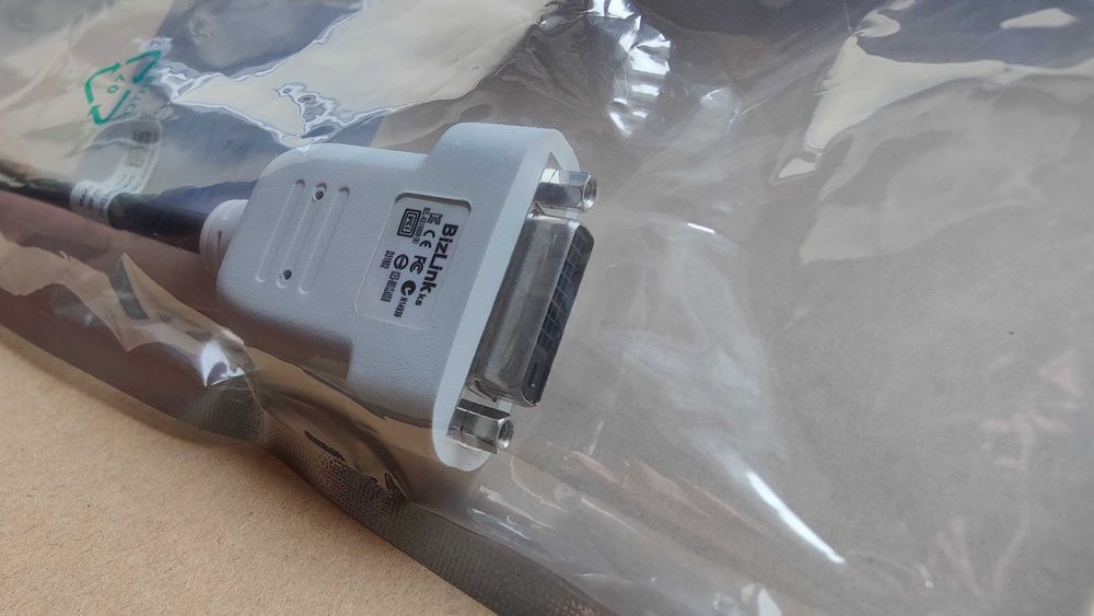 Przejściówka kabel BizLink DP DisplayPort - DVI męski - żeński, nowy