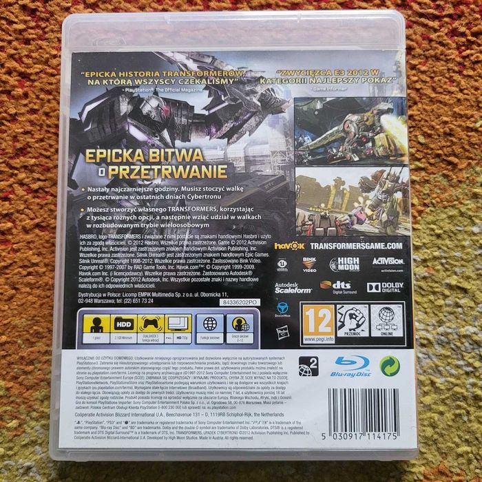 Transformers: Upadek Cybertronu / Fall of Cybertron PS3 Playstation 3