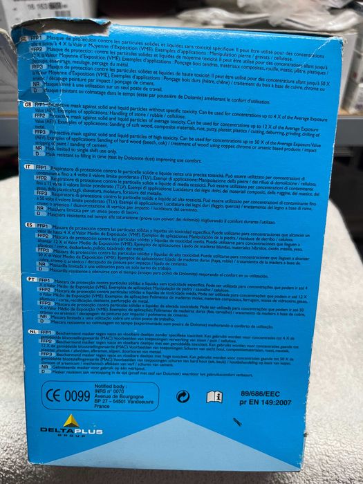 VENITEX 1201PD Máscaras filtrantes FFP2  de 50 peças.