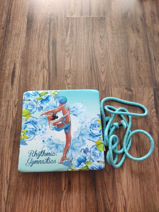 Poduszka do rozciągania Merino Blue Roses plus skakanka