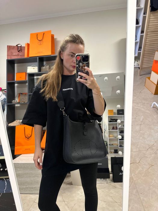 Сумка Hermes Evelyne повний комплект бутика сумочка шкіряна повний комплект