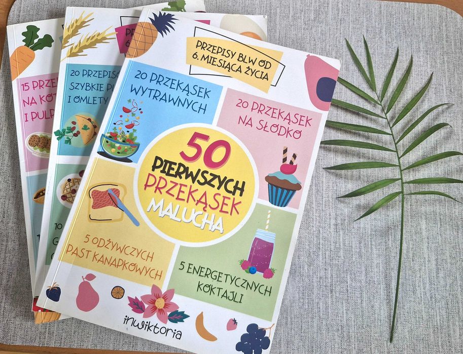3 KSIĄŻKI: 50 pierwszych obiadow, 50 sniadan 50 przekąsek, inwiktoria