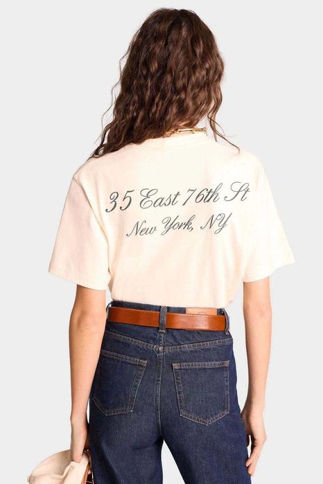 Футболка Sporty & Rich The Carlyle Souvenir T-Shirt Cream