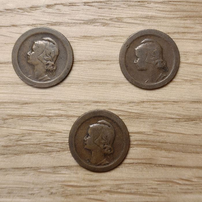 Moedas 5 centavos 1925 & 27