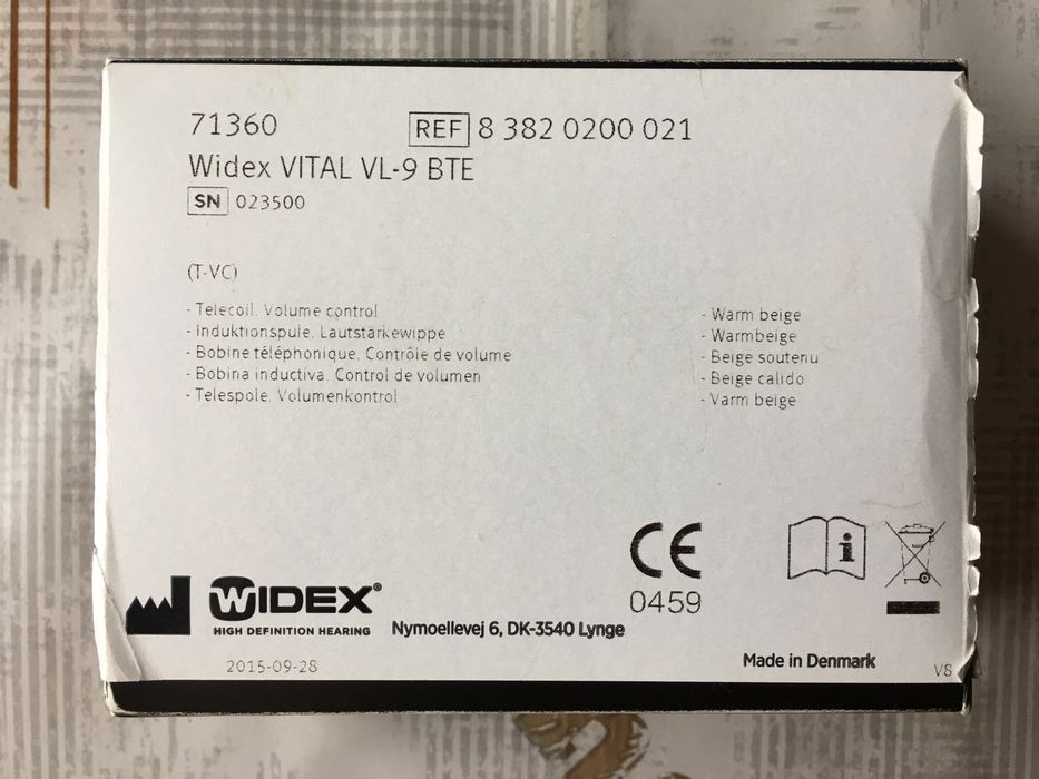 Widex VITAL VL-9 BTE (Дания)!