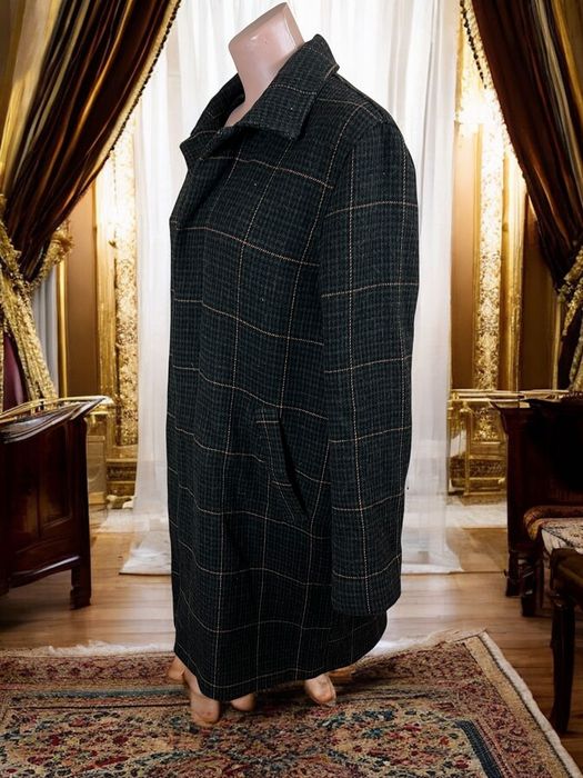 Weekday Carver Checked Coat roz. L męski płaszcz w kratkę