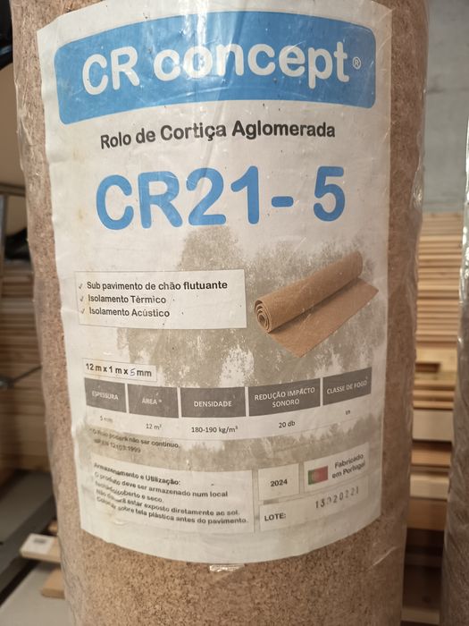Cortiça em rolo 24 metros
